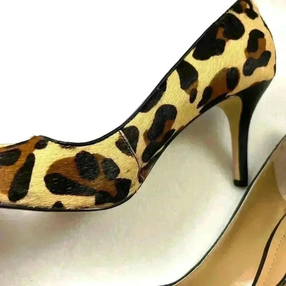 BCBG Aminkha Animal Print Real Cow Hair Point Toe Pump Heels Size 7.5B - Picture 11 of 15